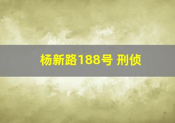 杨新路188号 刑侦